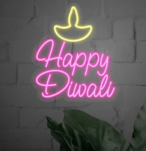 Happy Diwali Neon Sign (20"x18")